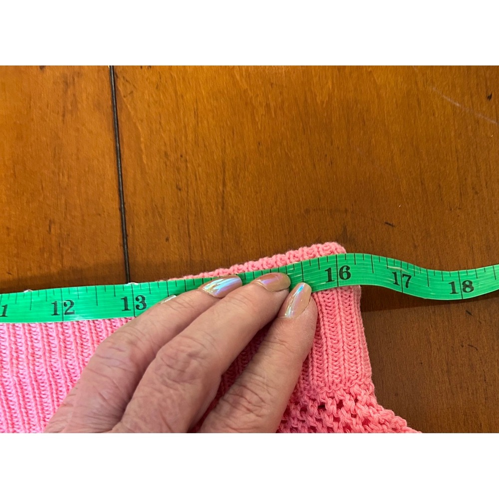 L*Space Coast Is Clear Crochet Swim Cover-Up Skirt Guava Pink Women Medium NEW - Picture 3 of 4